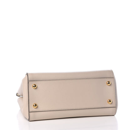 Burberry Soft Grain Calfskin Medium Buckle Tote Limestone 5 of 11