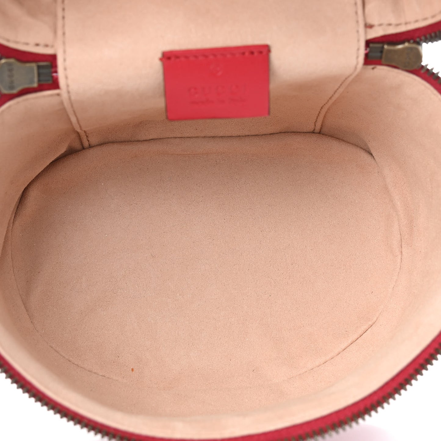 Calfskin Matelasse Mini GG Marmont Round Backpack Hibiscus Red