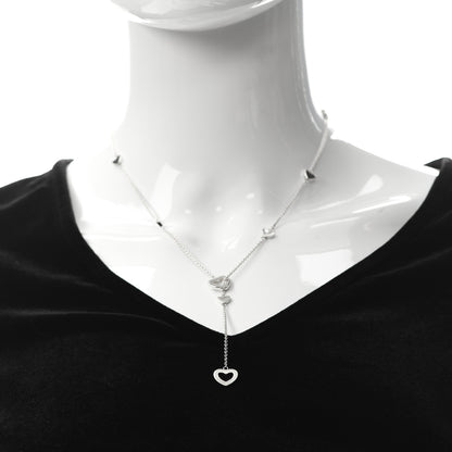 Tiffany Sterling Silver Heart Lariat Necklace 2 of 6