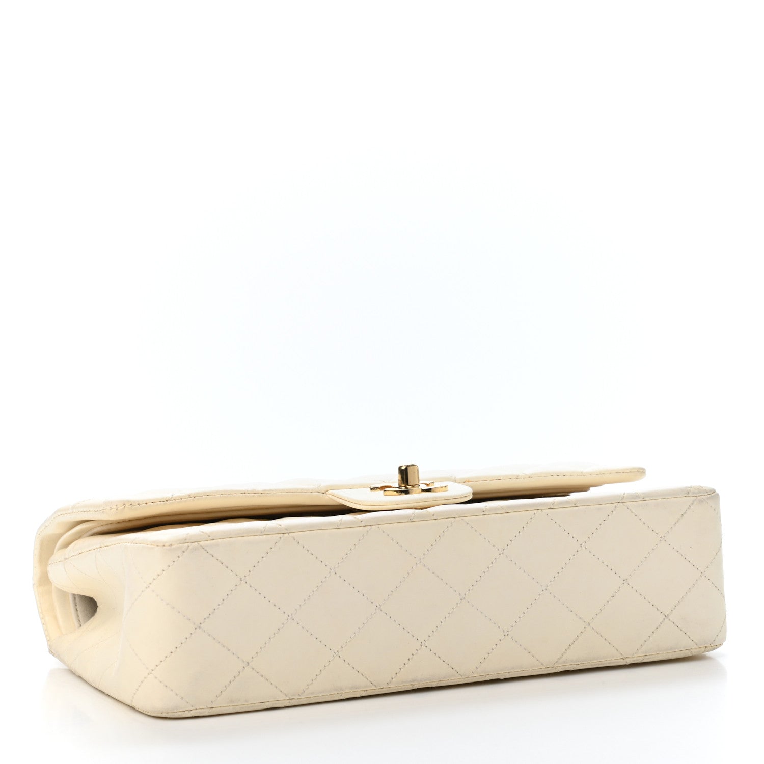 Chanel Lambskin Quilted Medium Double Flap White 3 of 4
