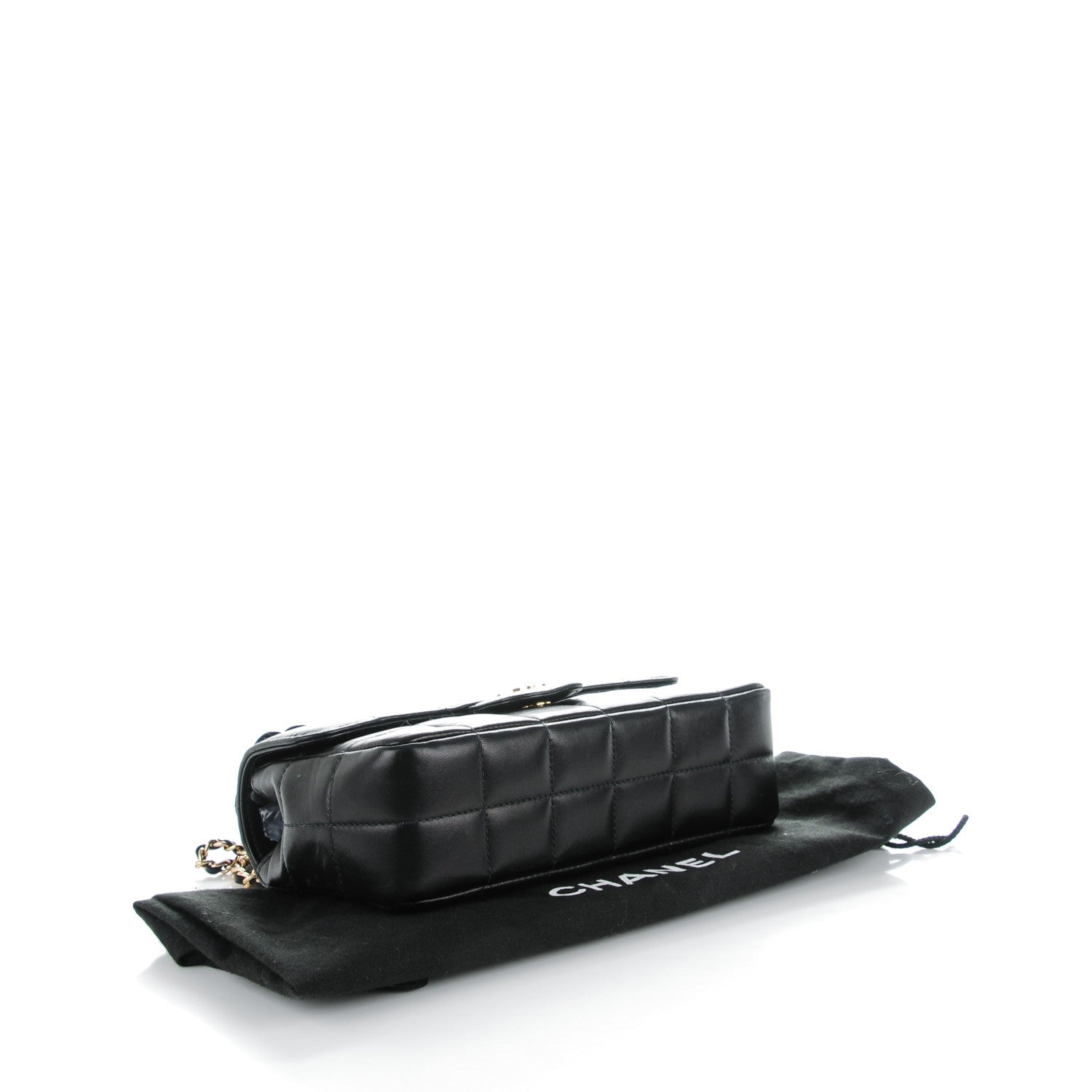Chanel Lambskin Quilted Mini Chocolate Bar Camellia Flap Black 4 of 7