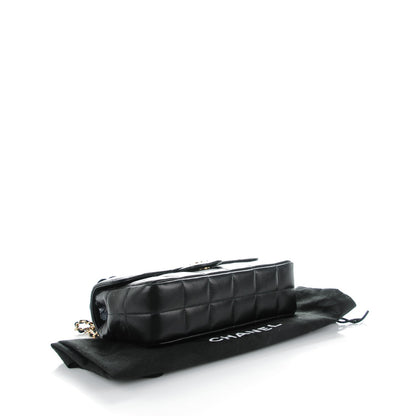 Chanel Lambskin Quilted Mini Chocolate Bar Camellia Flap Black 4 of 7