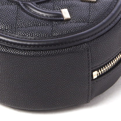 Chanel Caviar Quilted Round Filigree Crossbody Black 4 of 10