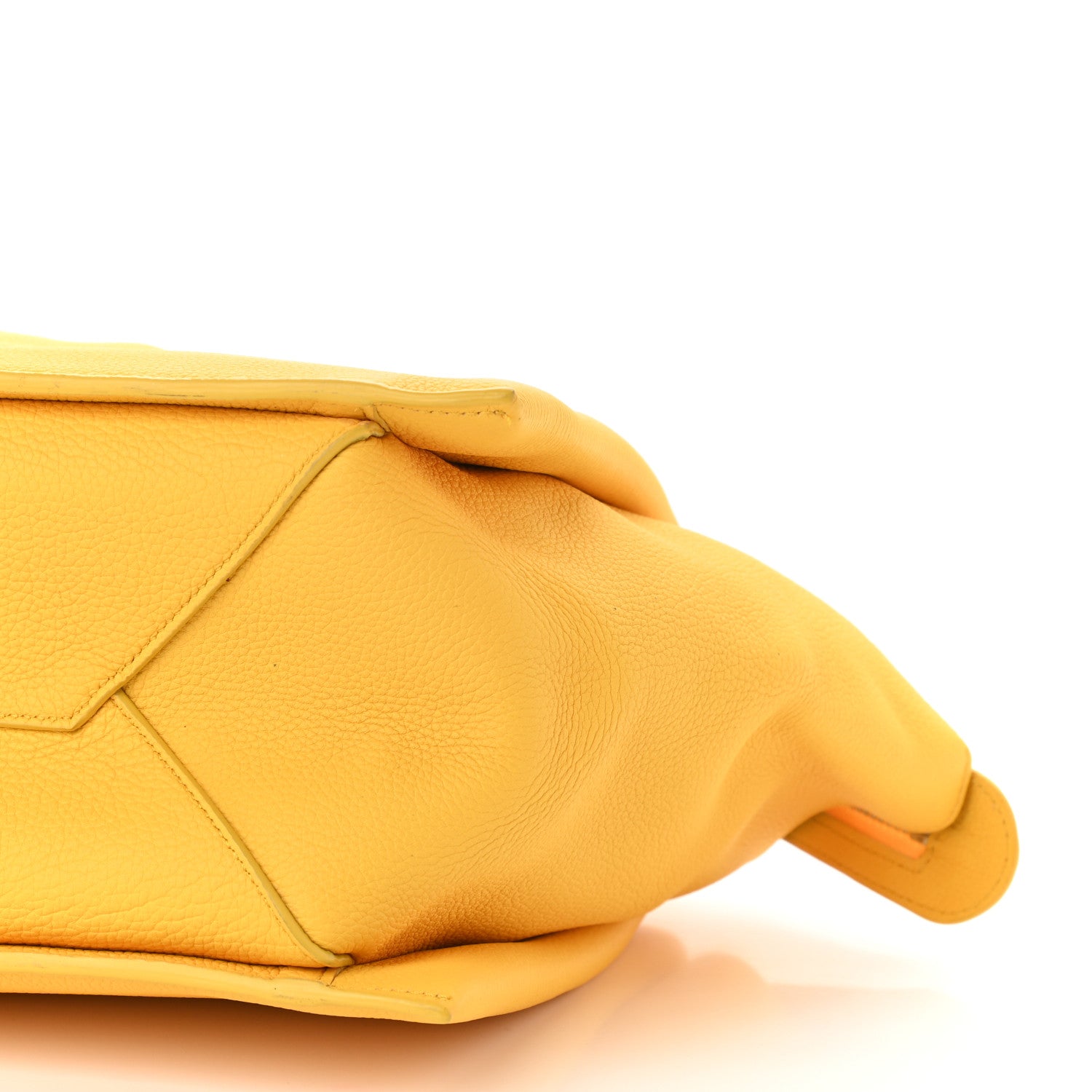 Celine Baby Grained Calfskin Small Tri-Fold Bag Citrus 8 of 8
