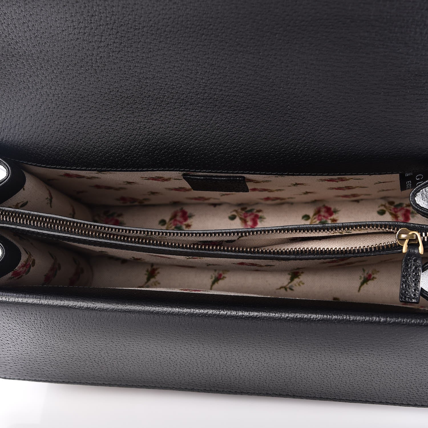 Gucci Calfskin Web Floral Embroidered Medium Dionysus Shoulder Bag Black 6 of 10