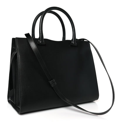 Saint Laurent Grain De Poudre Medium Uptown Tote Black 3 of 9