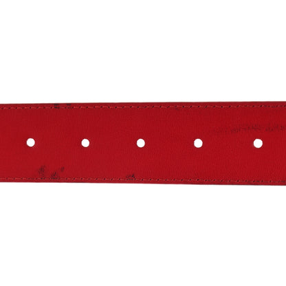 Louis Vuitton Calfskin 35mm LV New Wave Belt 80/32 Red 4 of 10