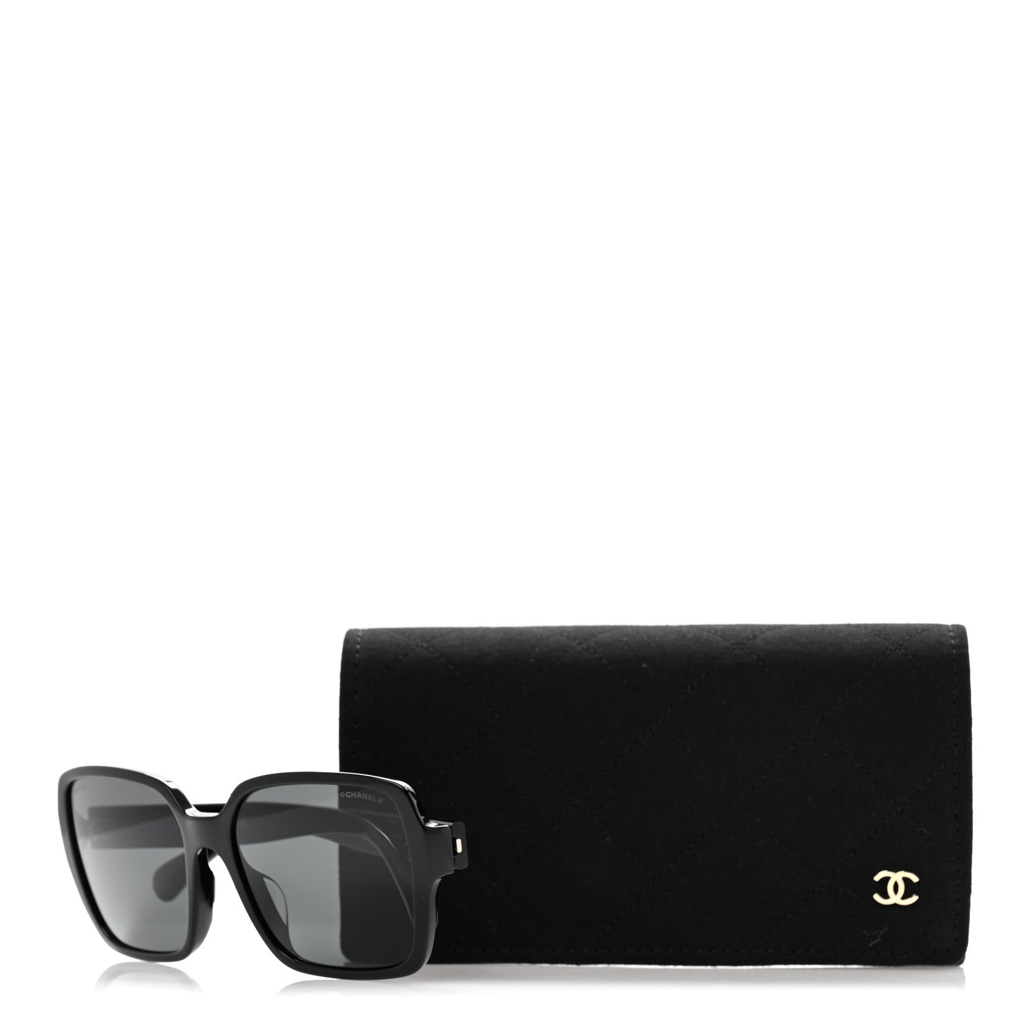 Chanel Acetate Square Sunglasses 5408-A Black 9 of 9