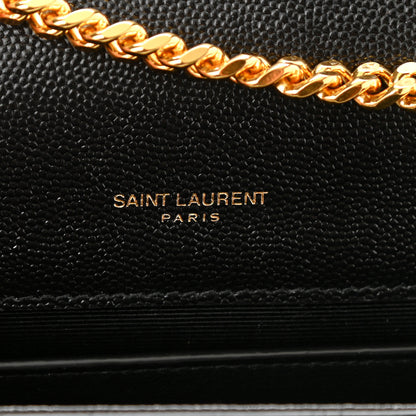 Saint Laurent Grain De Poudre Small Classic Monogram Kate Tassel Satchel Black 5 of 7