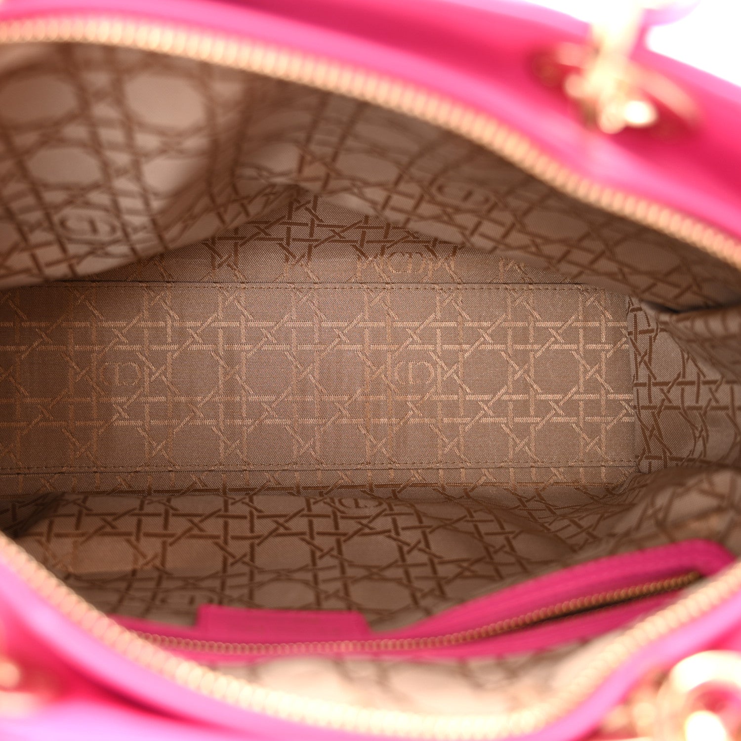 Christian Dior Lambskin Cannage Large Lady Dior Fuchsia 5 of 10