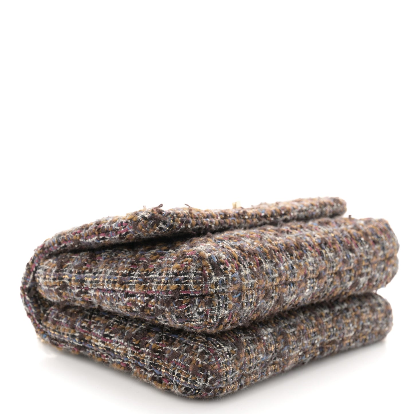 Tweed Wood Mini Coco Handle Flap Beige