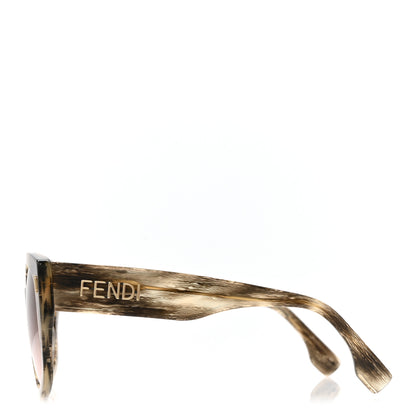 Fendi Acetate FF Fendi Butterfly Sunglasses FE40017I Black Horn 3 of 7