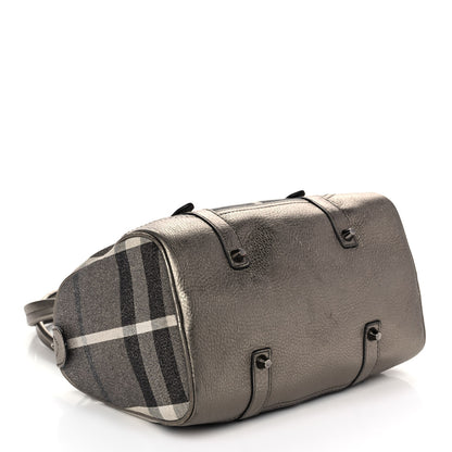 Burberry Metallic Shimmer Check Medium Alchester Bowling Bag 4 of 12