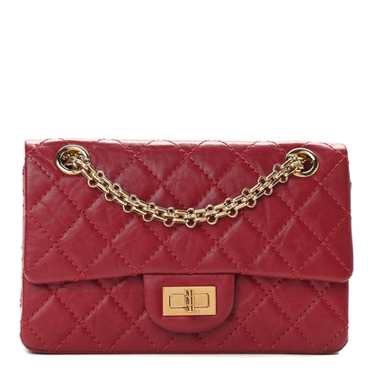 Chanel Aged Calfskin Quilted 2.55 Reissue Mini Flap Red 1 of 10