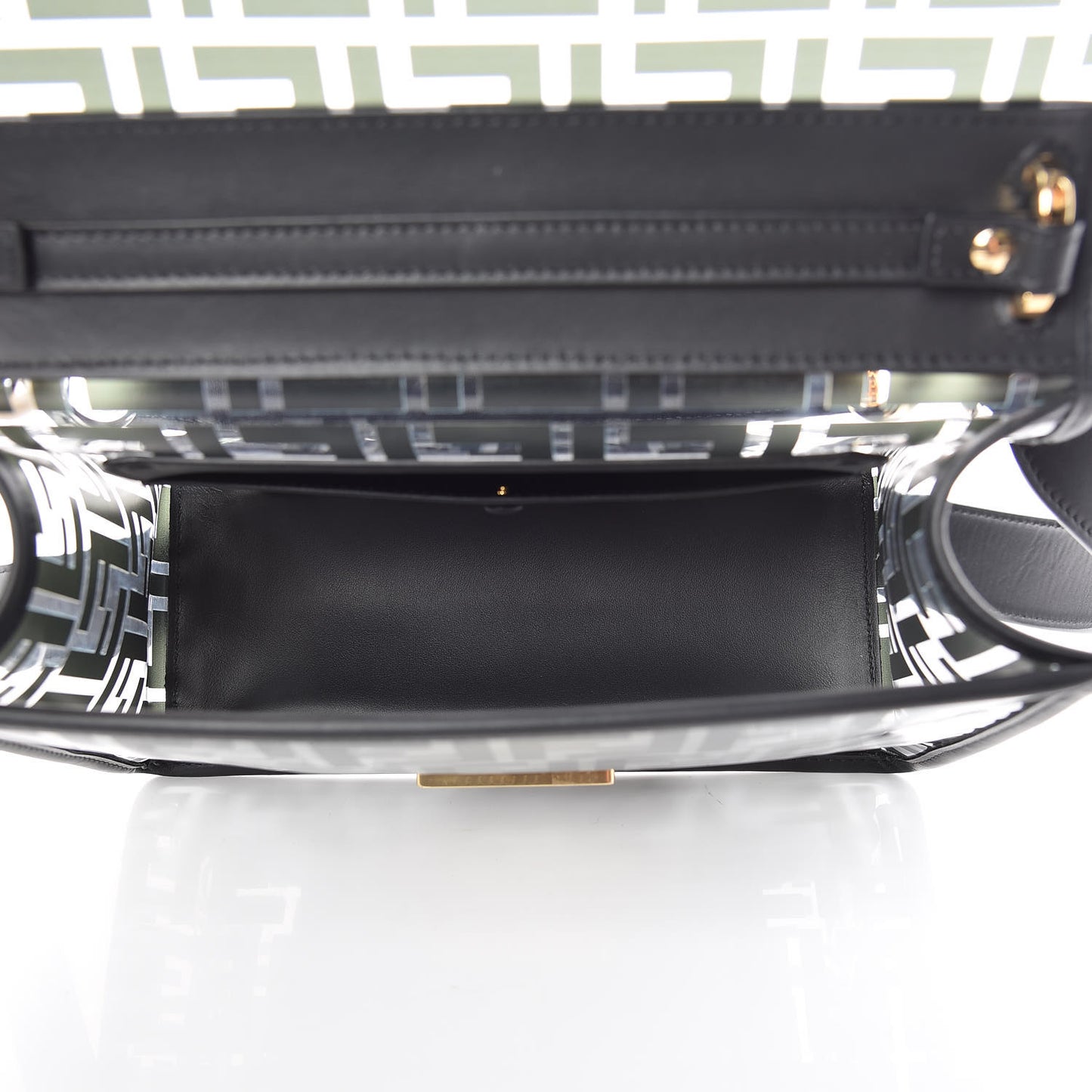 TPU FF Vitello Century F is Fendi Kan I Shoulder Bag Black
