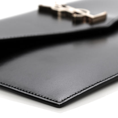 Saint Laurent Smooth Shiny Calfskin Monogram Uptown Pouch Black 8 of 14