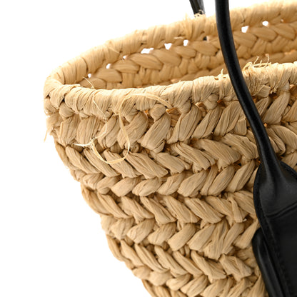 Bottega Veneta Raffia Calfskin Small Arco Basket Black 11 of 11