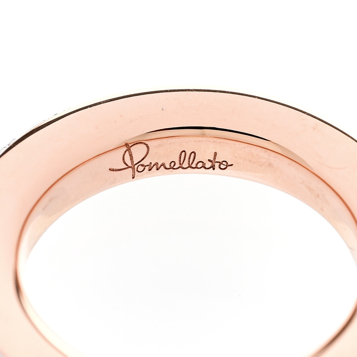 18K Rose Gold Diamond Iconica Band Ring 51 5.75