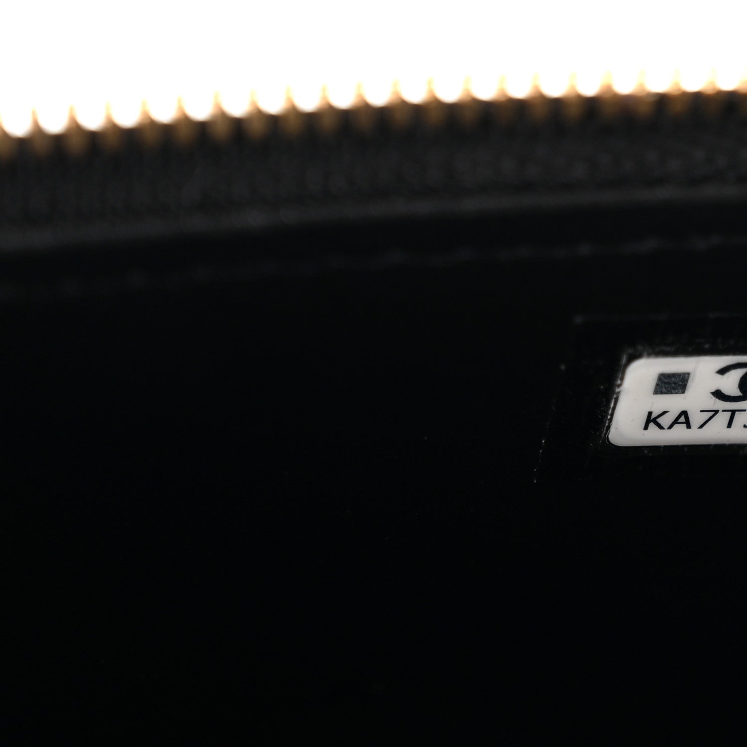 Chanel Caviar Quilted Crystal CC Logo Vanity Case With Chain Black 7 of 12