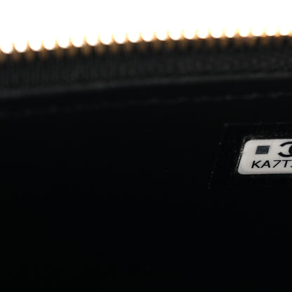 Chanel Caviar Quilted Crystal CC Logo Vanity Case With Chain Black 7 of 12