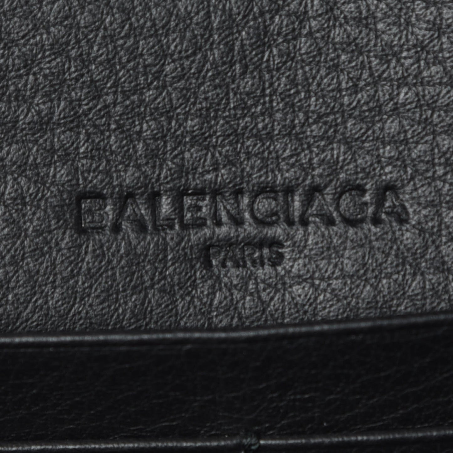 Calfskin Papier Money Zip Around Wallet Black