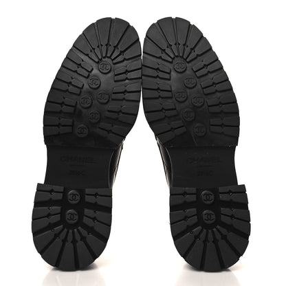 Chanel Calfskin Quilted CC Mocassin Loafers 39.5 Black 6 of 10
