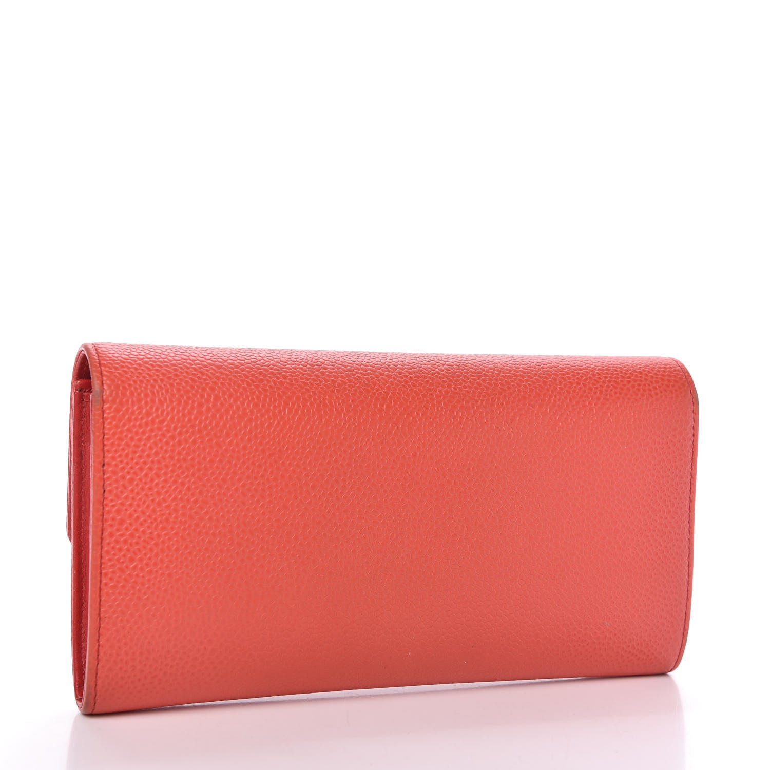 Chanel Caviar Timeless CC Large Gusset Flap Wallet Light Red 3 of 13