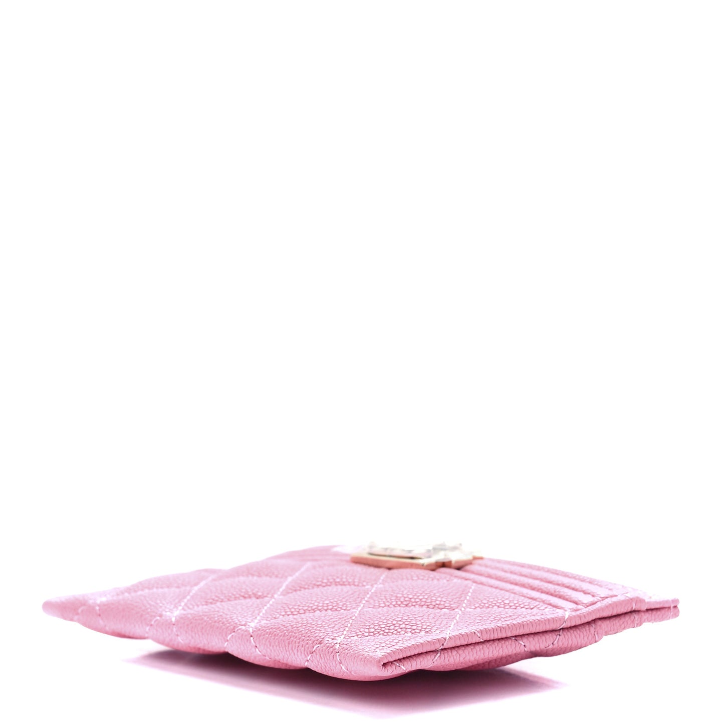 Caviar Quilted Boy Card Holder Pink