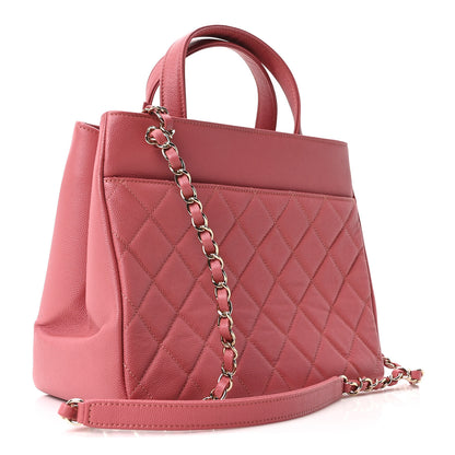Chanel Caviar Quilted Small Business Affinity Shopping Bag Pink 2 of 10