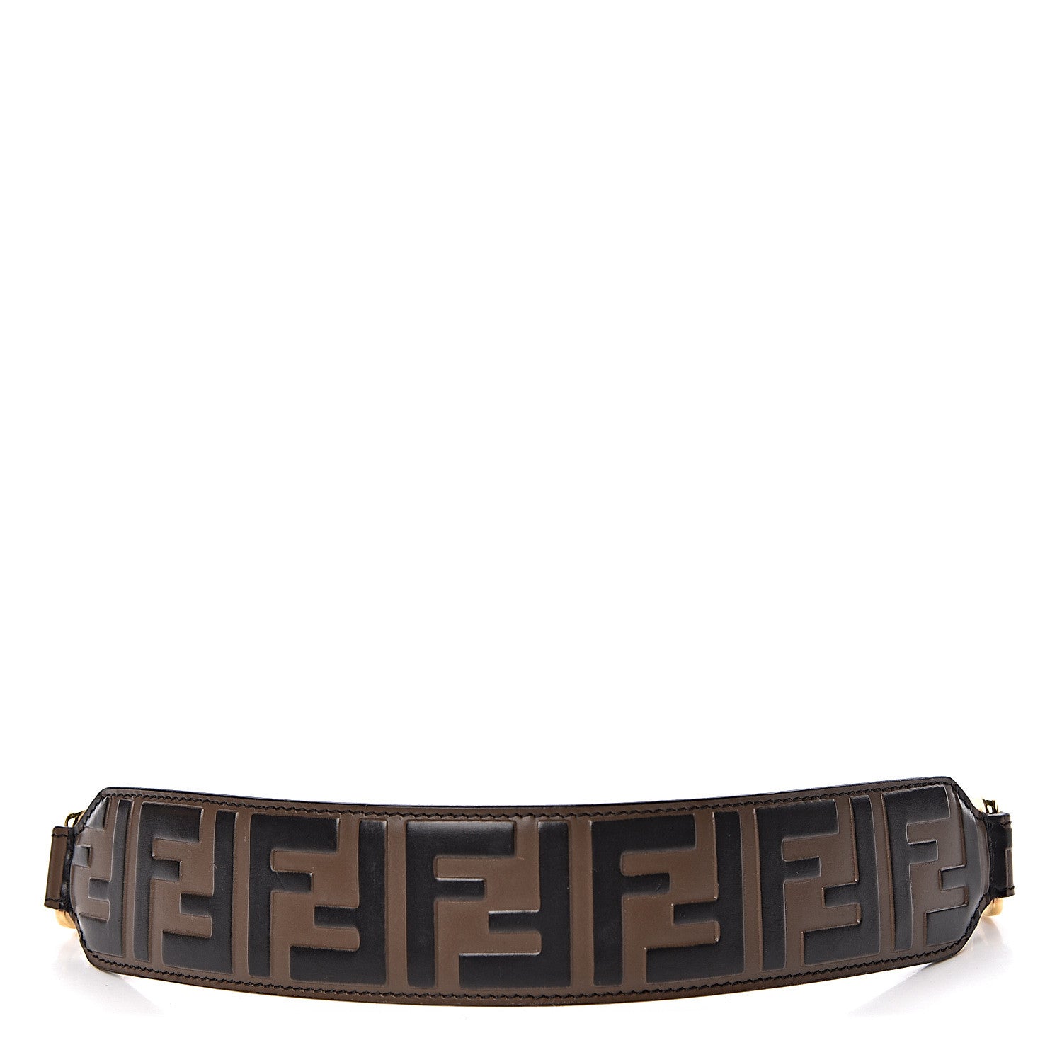 Fendi Calfskin FF 1974 Embossed Mini Strap You Maya Black 1 of 4