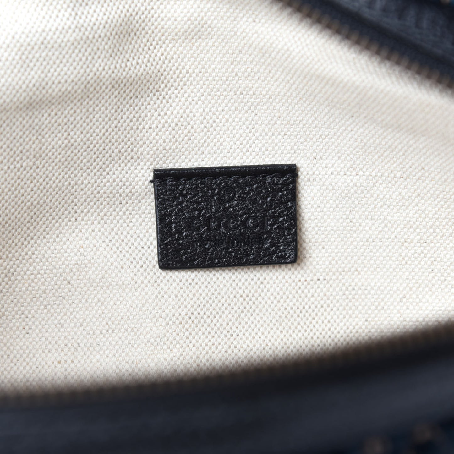 Velvet GG Monogram Web Belt Bag Blue Beige