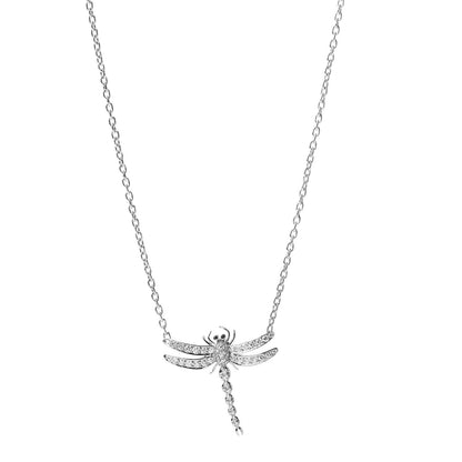 Tiffany Platinum Diamond Sapphire Enchant Dragonfly Pendant Necklace 1 of 5
