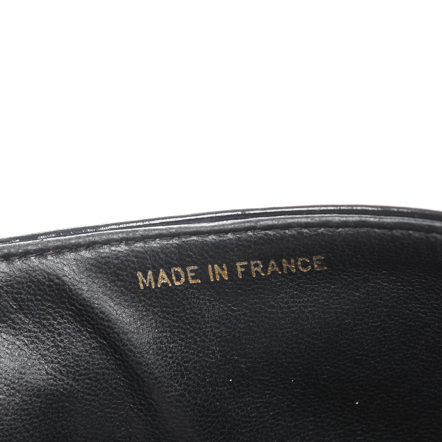 Patent Quilted Medium Double Flap Black