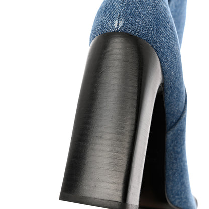 Balenciaga Denim Ankle Boots 39.5 Blue 9 of 10