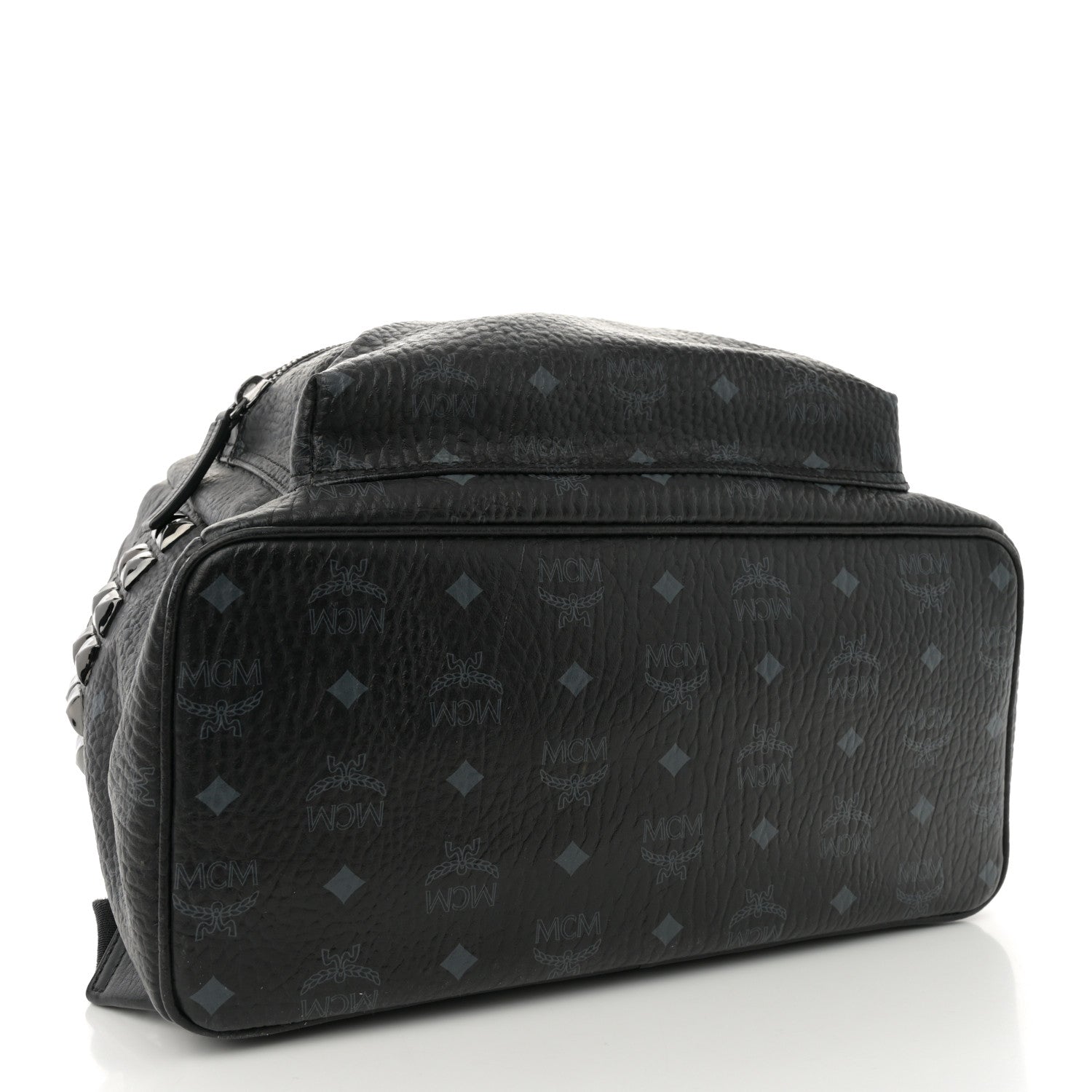 MCM Visetos Medium Side Studs Stark Backpack Black 4 of 10