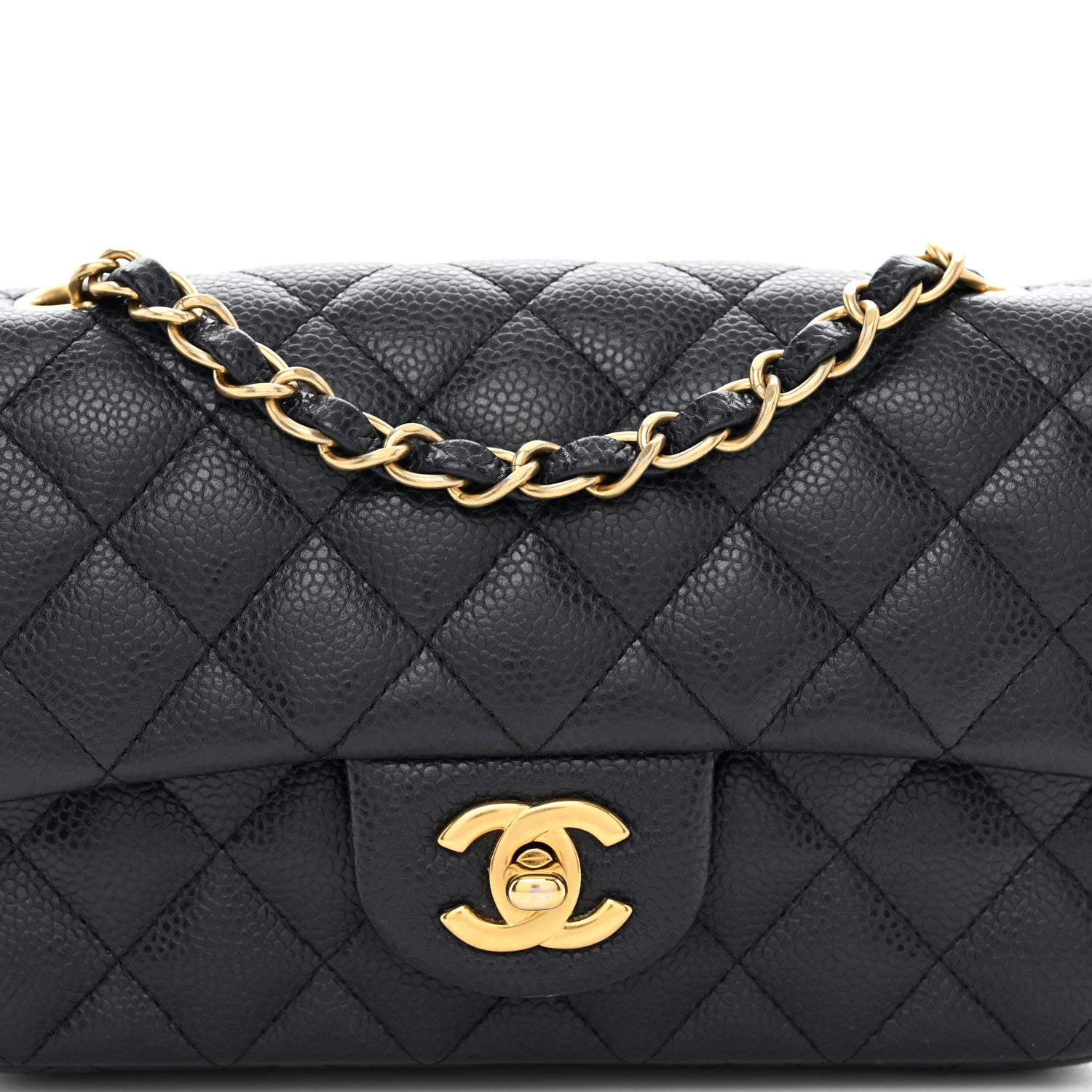 Chanel Caviar Quilted Mini Rectangular Flap Navy 5 of 12