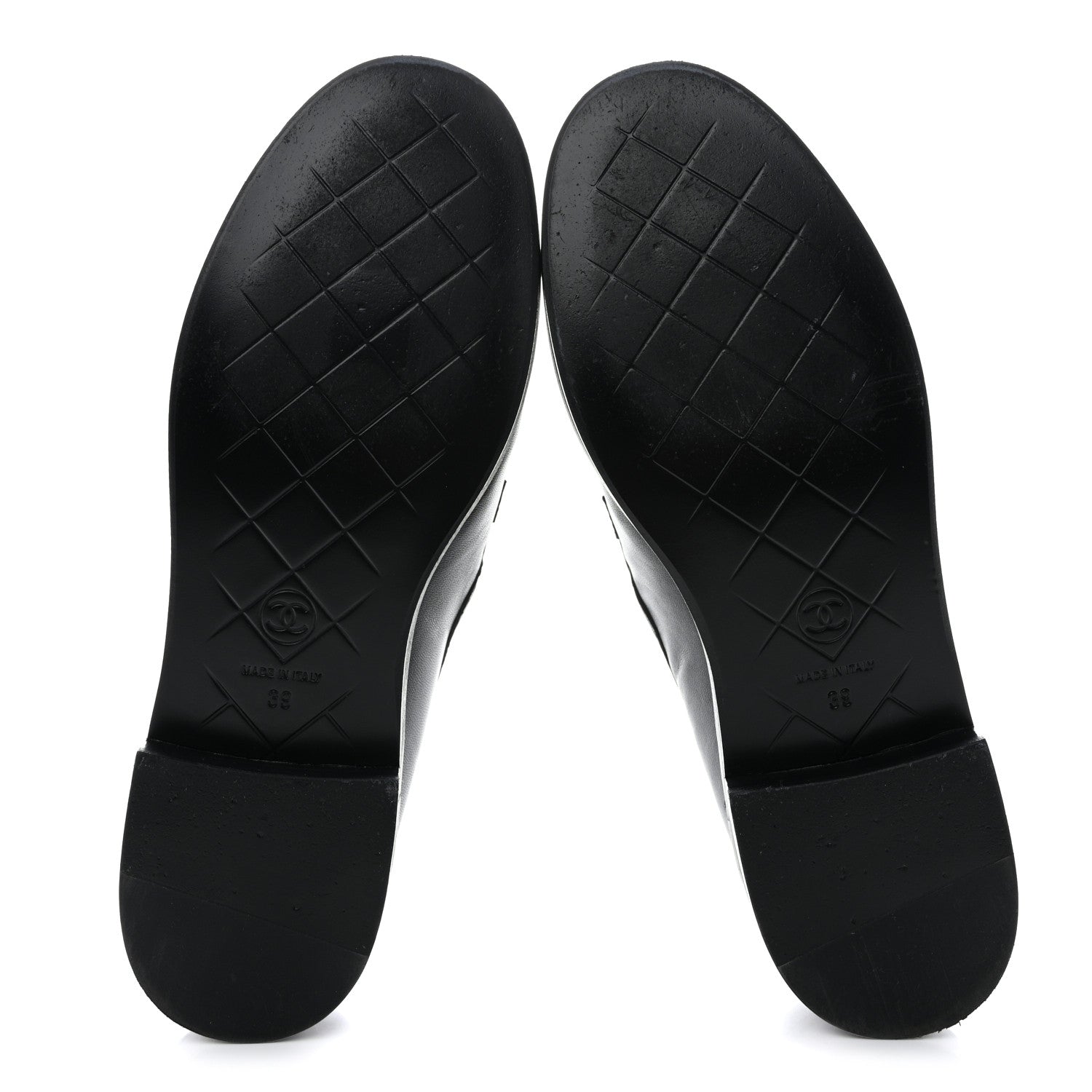 Chanel Lambskin Quilted CC Turnlock Loafers 39 Black 5 of 9