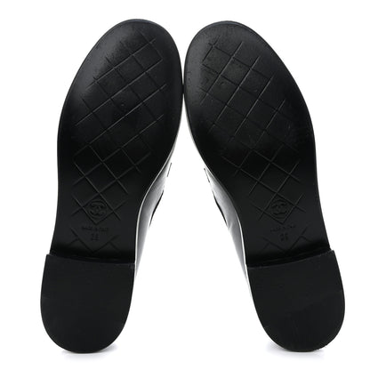 Chanel Lambskin Quilted CC Turnlock Loafers 39 Black 5 of 9
