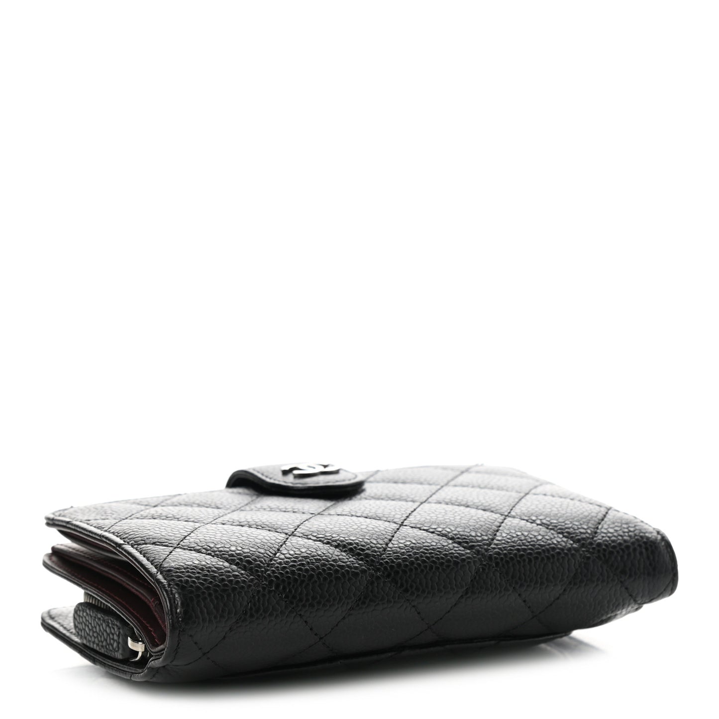 Caviar Quilted CC French Wallet Black