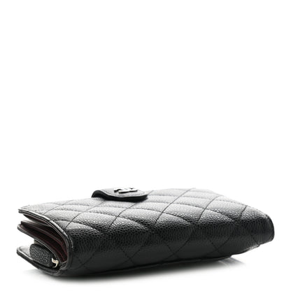 Chanel Caviar Quilted CC French Wallet Black 4 of 8