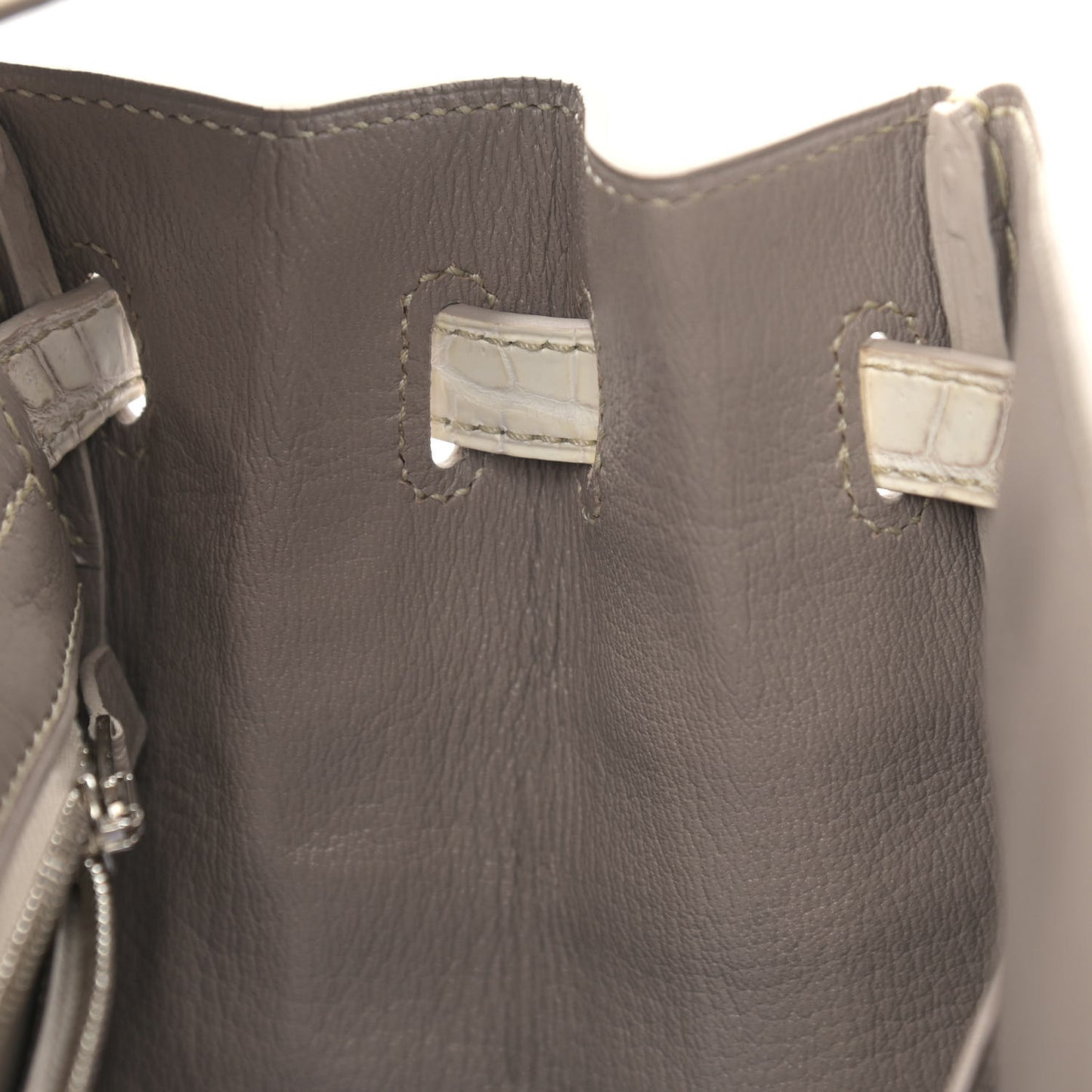 Matte Niloticus Crocodile Himalaya Birkin 25 Blanc