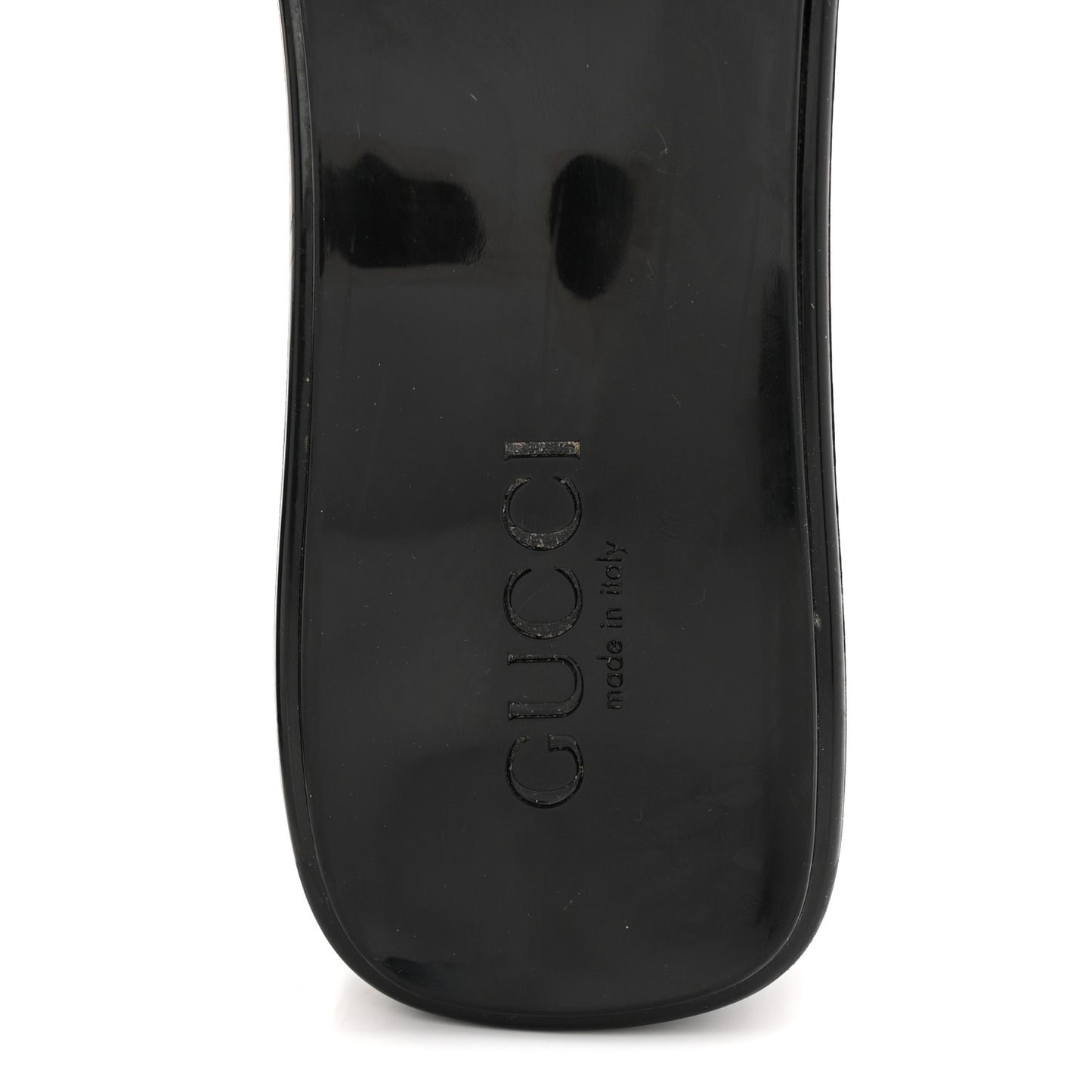 Rubber Gucci Logo Womens Platform 20/60mm Slide Sandals 40 Black