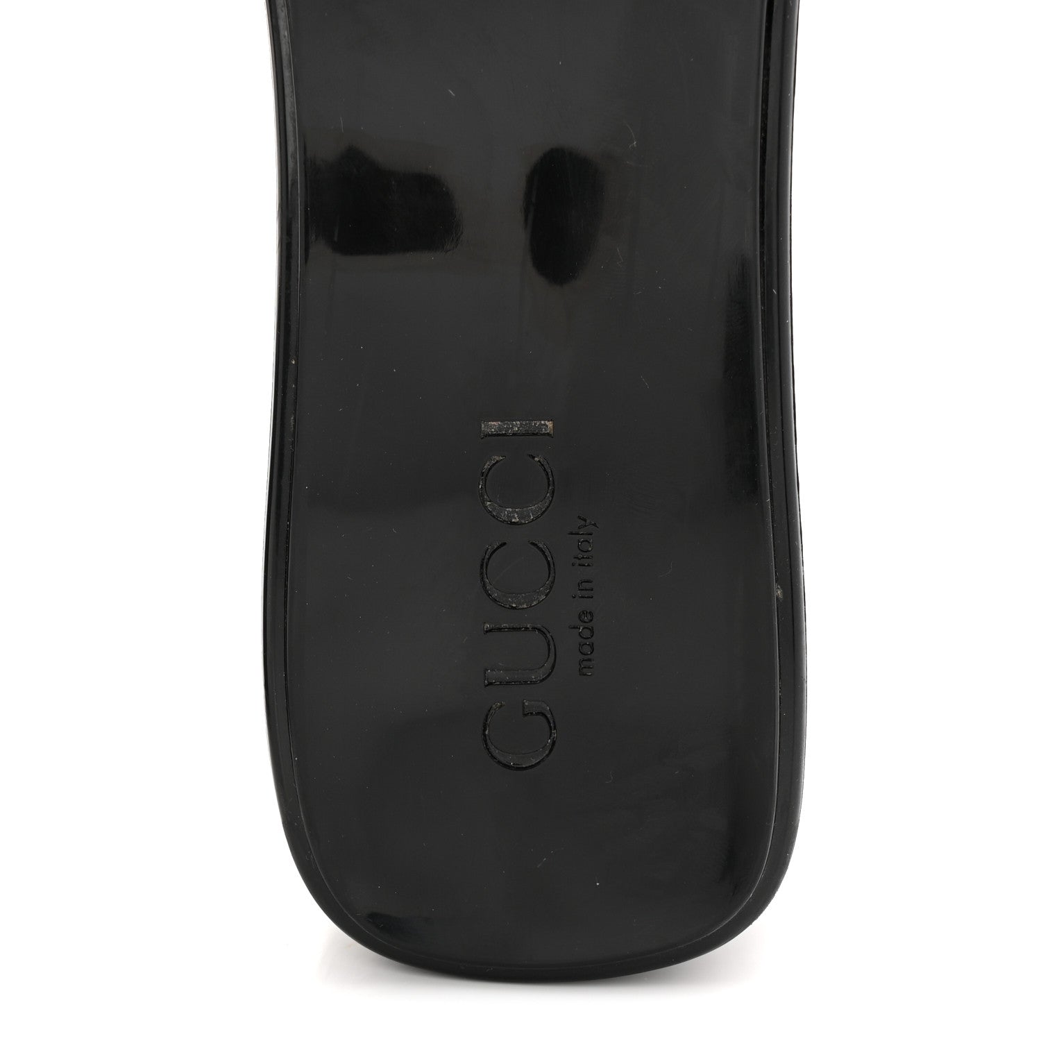 Gucci Rubber Gucci Logo Womens Platform 20/60mm Slide Sandals 40 Black 8 of 9