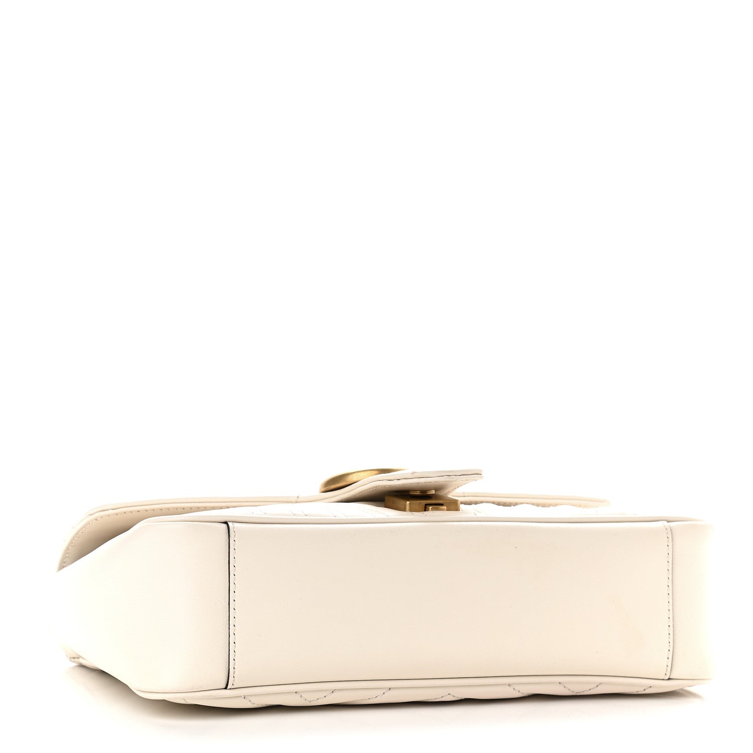 Gucci Calfskin Matelasse Small GG Marmont Shoulder Bag White 4 of 9