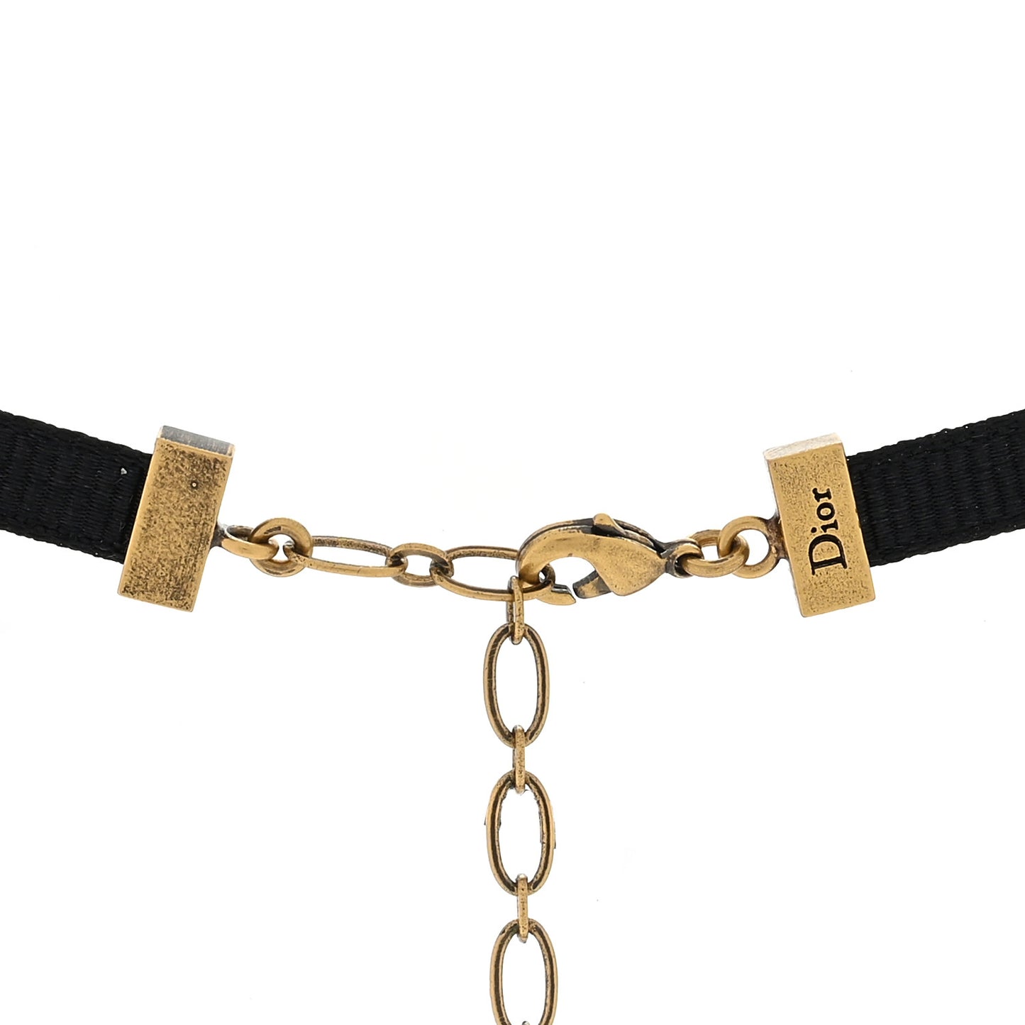 Grosgrain Ribbon Star Choker Necklace Black