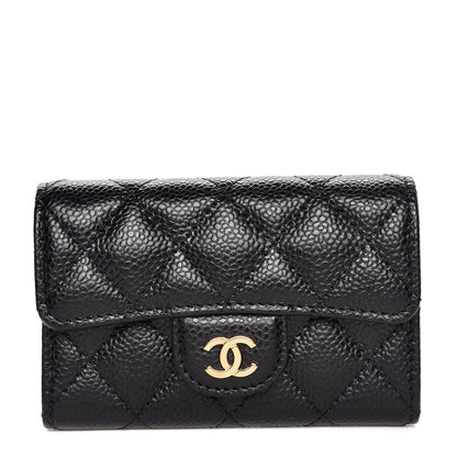 Chanel Caviar Quilted Flap Card Holder Black 1 of 9