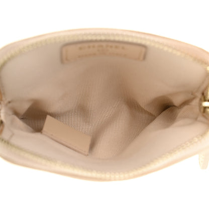 Chanel Caviar Quilted Zip Card Holder Wallet Light Beige 5 of 7