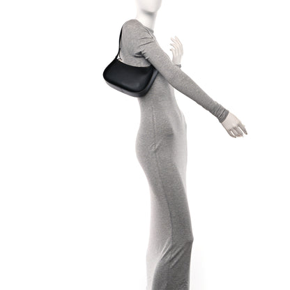 The Row Smooth Calfskin Half Moon Shoulder Bag Black 2 of 9