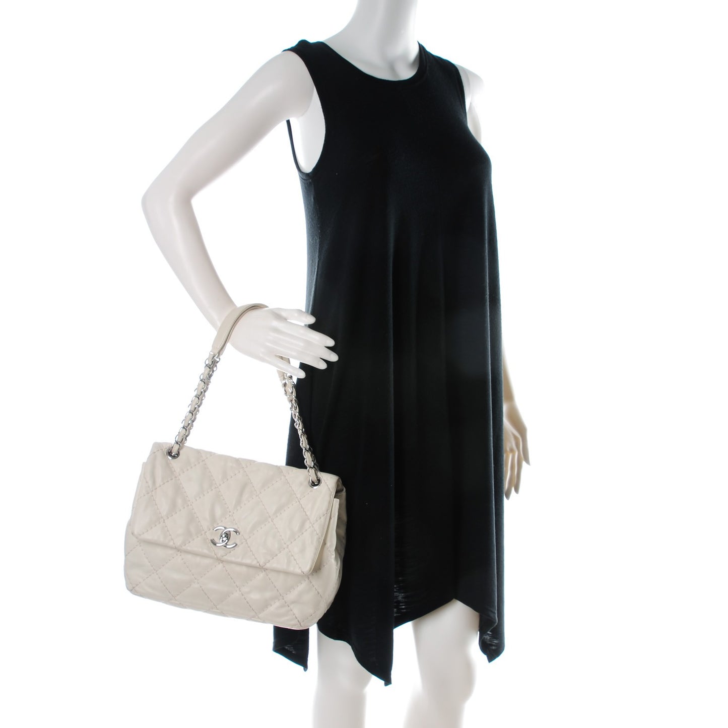Calfskin Love Me Tender Flap Dark White