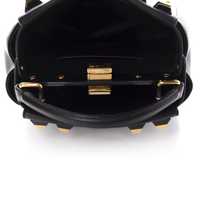 Fendi Nappa Studded Mini Peekaboo Iconic Satchel Black 5 of 11